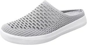 Sneaker Mules for Women Slip-On Orthopedic Slippers Backless Platform Sneakers Round Toe Mules Walking Sneakers