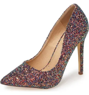 Sparkling Pumps Toe Susan Pointy Multi Lauren Black Resilient Lorraine Glitter Stiletto Savings-packed