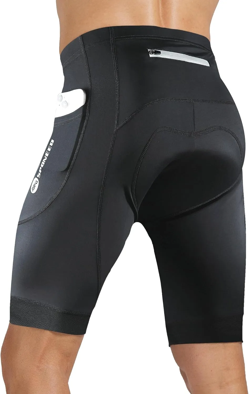sponeed Men's Cycling Shorts Padded Bicycle Riding Pants Bike Biking Clothes Cycle Wear Tights