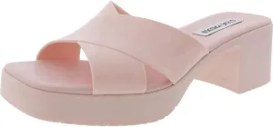 Steve Madden Womens Harley Padded Insole Patent Slide Sandals