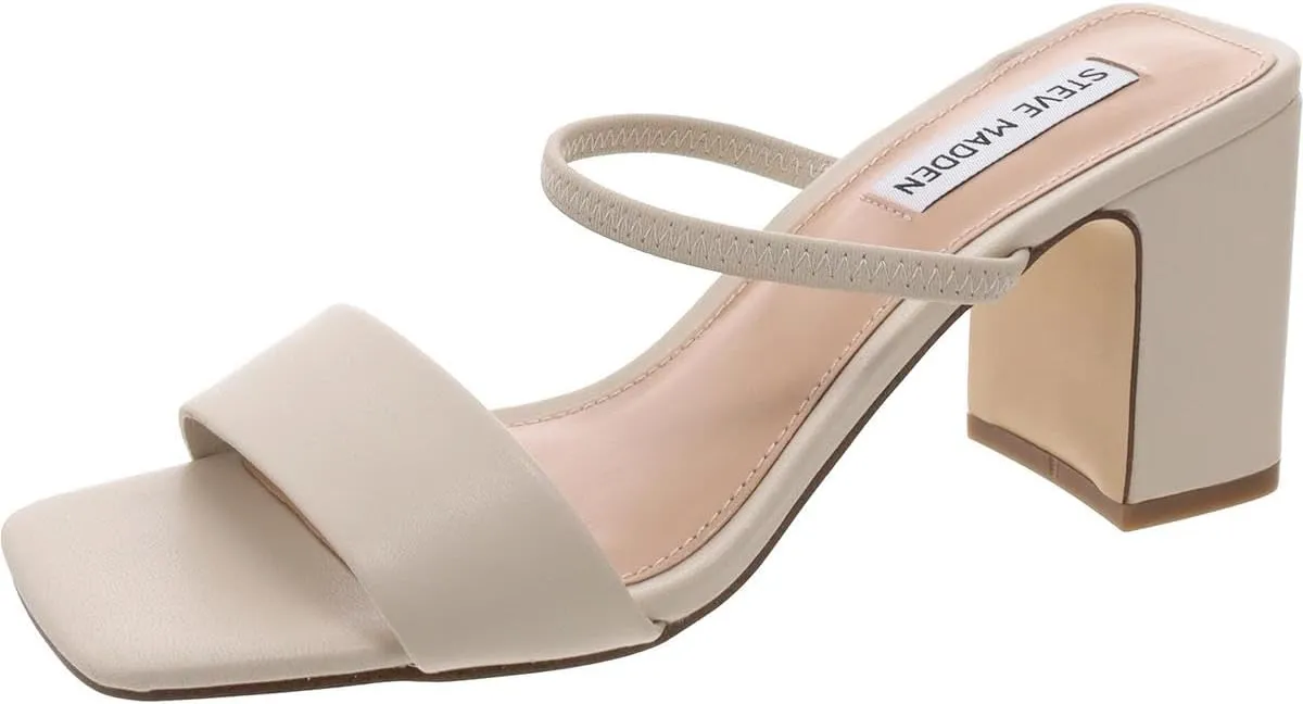 Steve Madden Womens Jaden Padded Insole Leather Slide