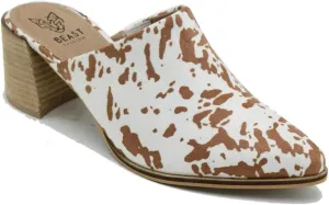 Suede Mules for Women Stacked Heel Mules Backless Mules Closed Toe Slide On Slide Mules Leopard Sandals
