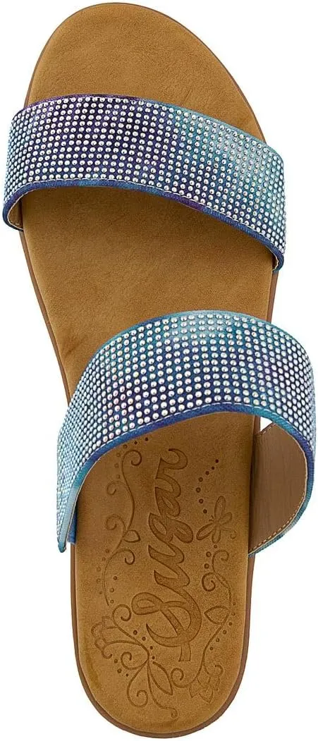 Sugar Women's Slide Sandals – Stylish Slip-On Flats for Casual, Dressy, Beach, or Pool Wear