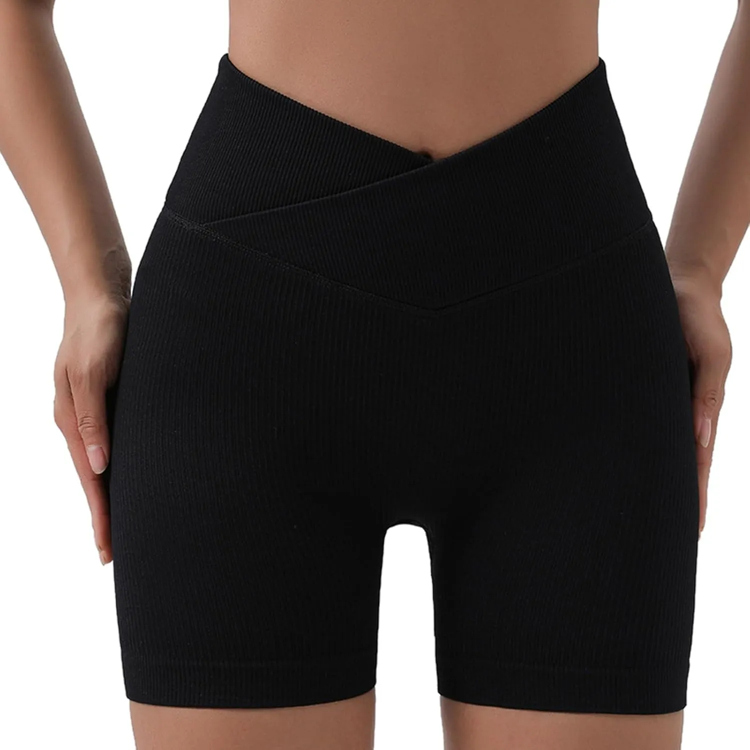 Summer Shorts for Women Trendy No Front Seam Yoga Workout Biker Shorts Leggings Summer Running Active Short Pants