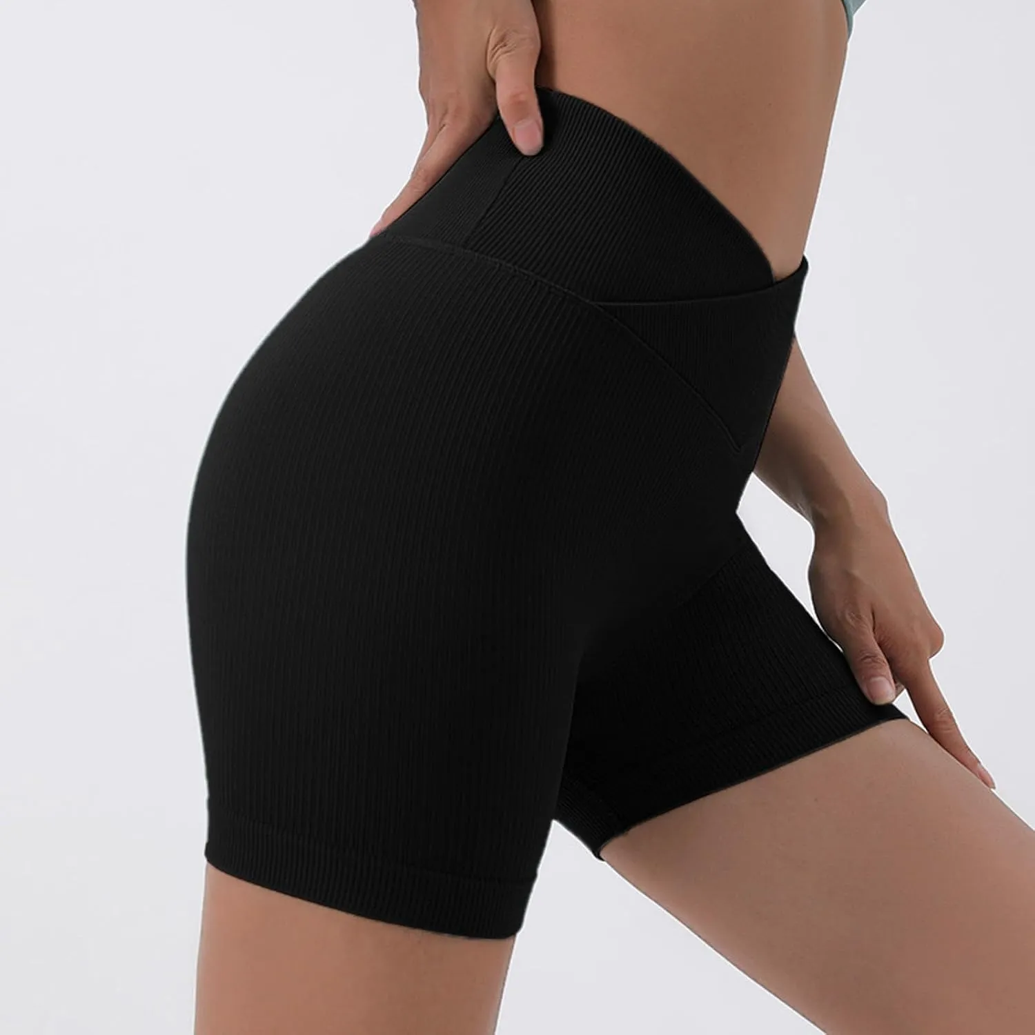Summer Shorts for Women Trendy No Front Seam Yoga Workout Biker Shorts Leggings Summer Running Active Short Pants