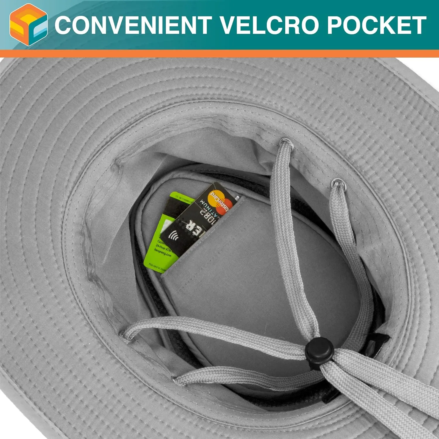 SUN CUBE Wide Brim Sun Hat for Men Women, Sun Protection UV Hat, Safari Hiking Boonie Hat