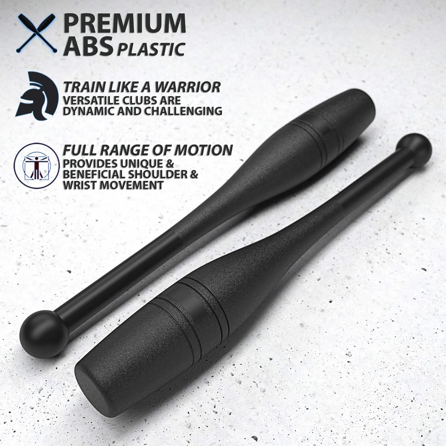 Synergee Indian Clubs 1lb, 2lb, 5lb, 10lb & 15lb. Power Clubs - Exercise Weight Club Bells - Grip and Forearm Strength Trainer - Sold in Pairs