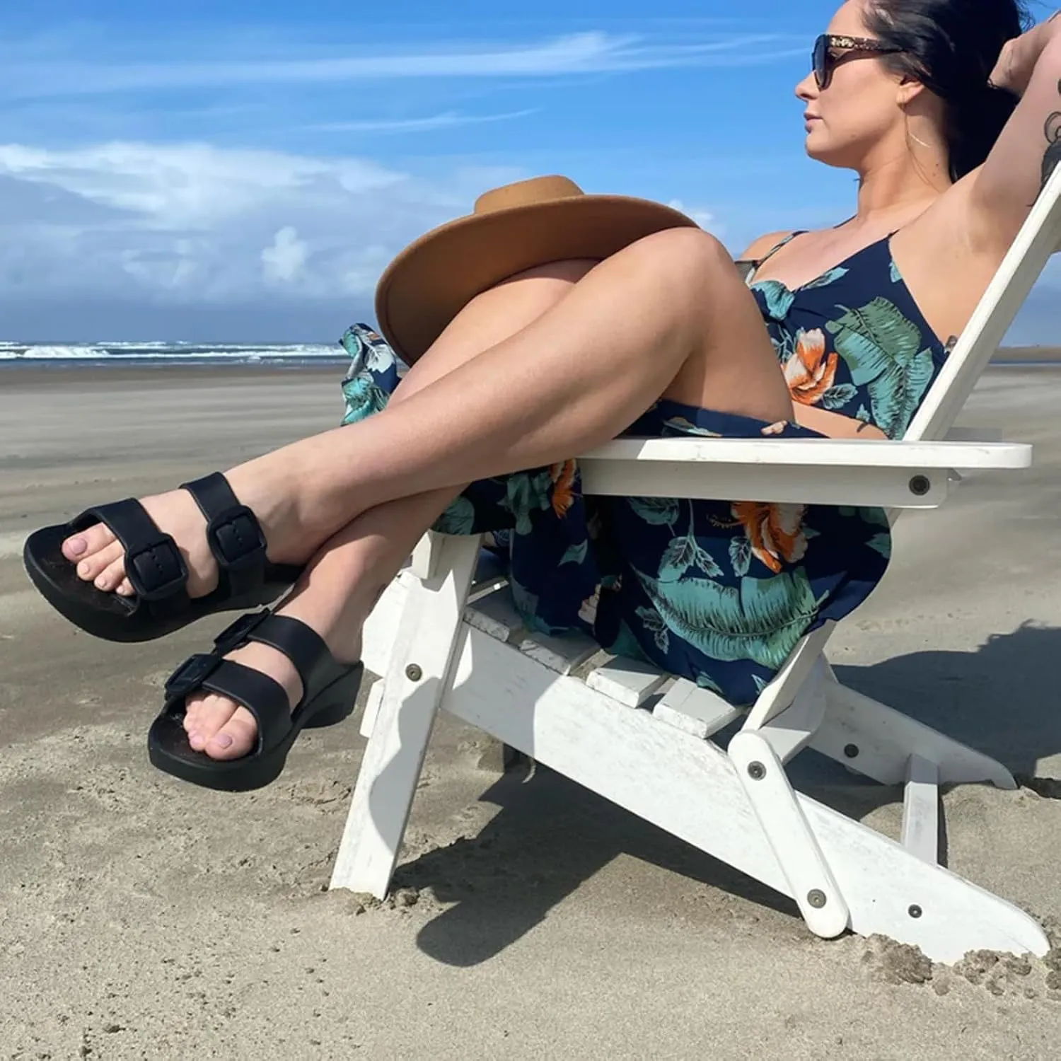 TELIC Women's Boise Bliss Slide Sandals - Lightweight, Waterproof, Impact-Reducing - Great for Pool, Beach & Everyday Wear
