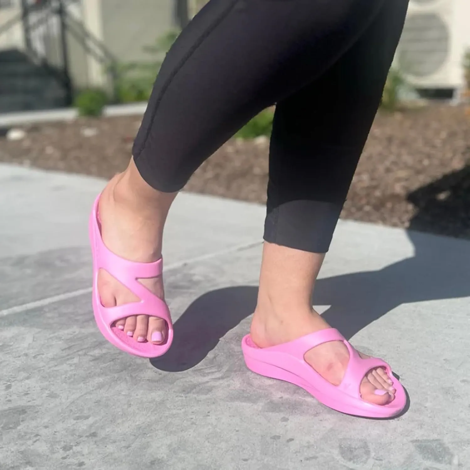 TELIC Women's Z-Strap Slide Sandals - Lightweight, Waterproof, Arch-Supporting, Impact-Reducing - Great for Pool, Beach & Everyday Wear