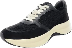 Tory Burch Women's Kick Trainer Fashion Sneakers (Perfect Black, US Footwear Size System, Adult, Women, Numeric, Medium, 7)