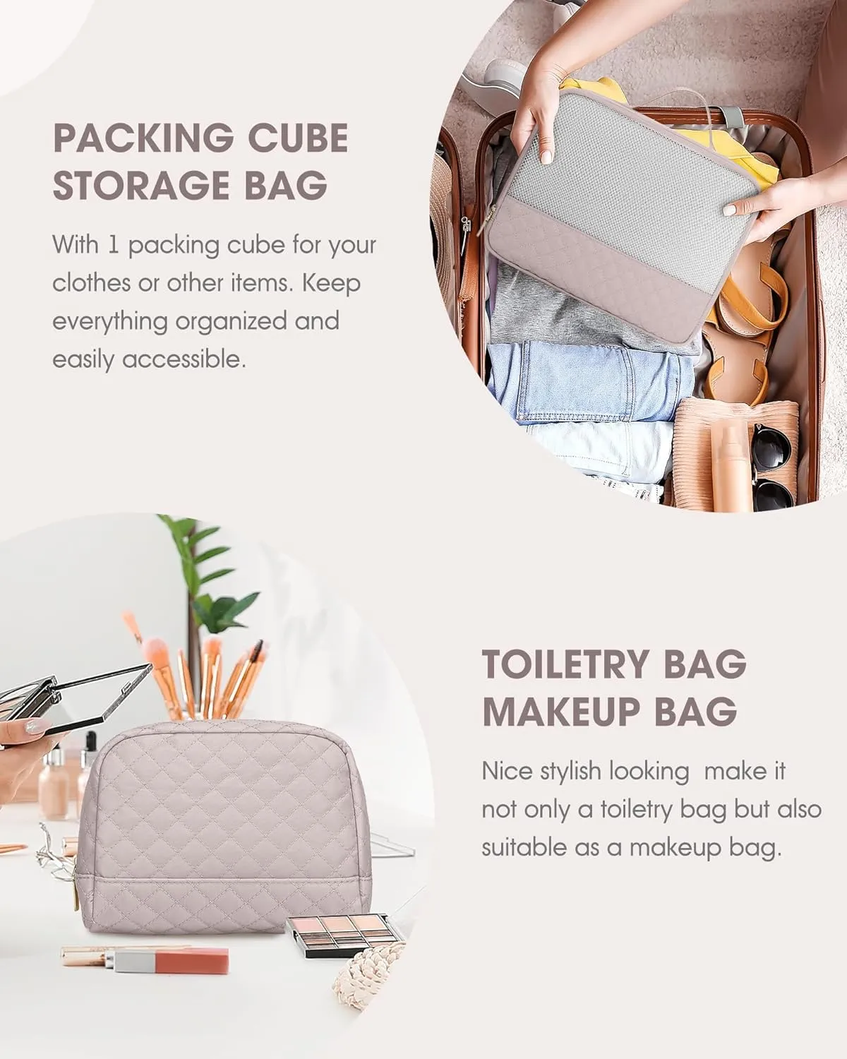 Travel Duffle Weekender Bags for Women: Overnight Bag with Shoe Compartment Carry On Bags with Toiletry & Wet Pocket Large Tote Hospital for Women Labor Delivery Nude color