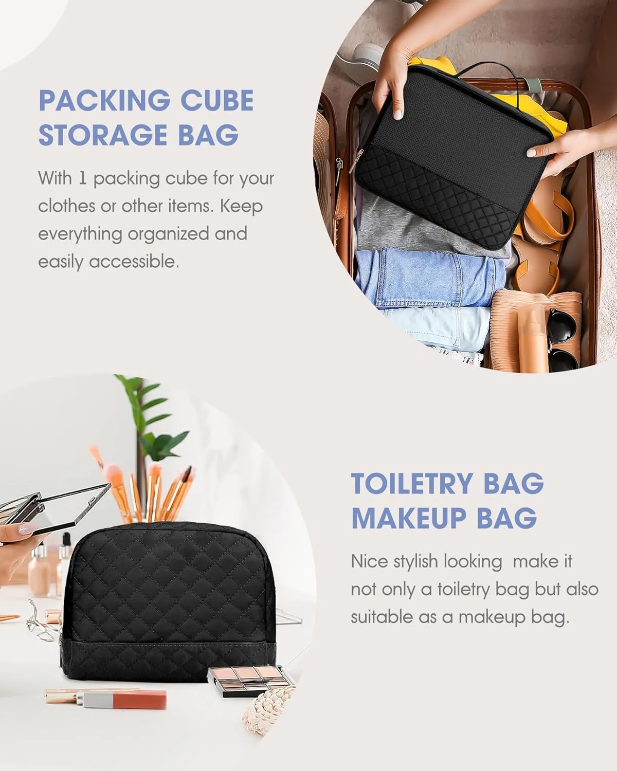 Travel Weekender Bag for Women: Travel Duffle Bag with Shoe Compartment Carry on Overnight Bag for Women Yoga Gym Duffel Bag with Wet Pocket Hospital Bags for Labor and Delivery Black