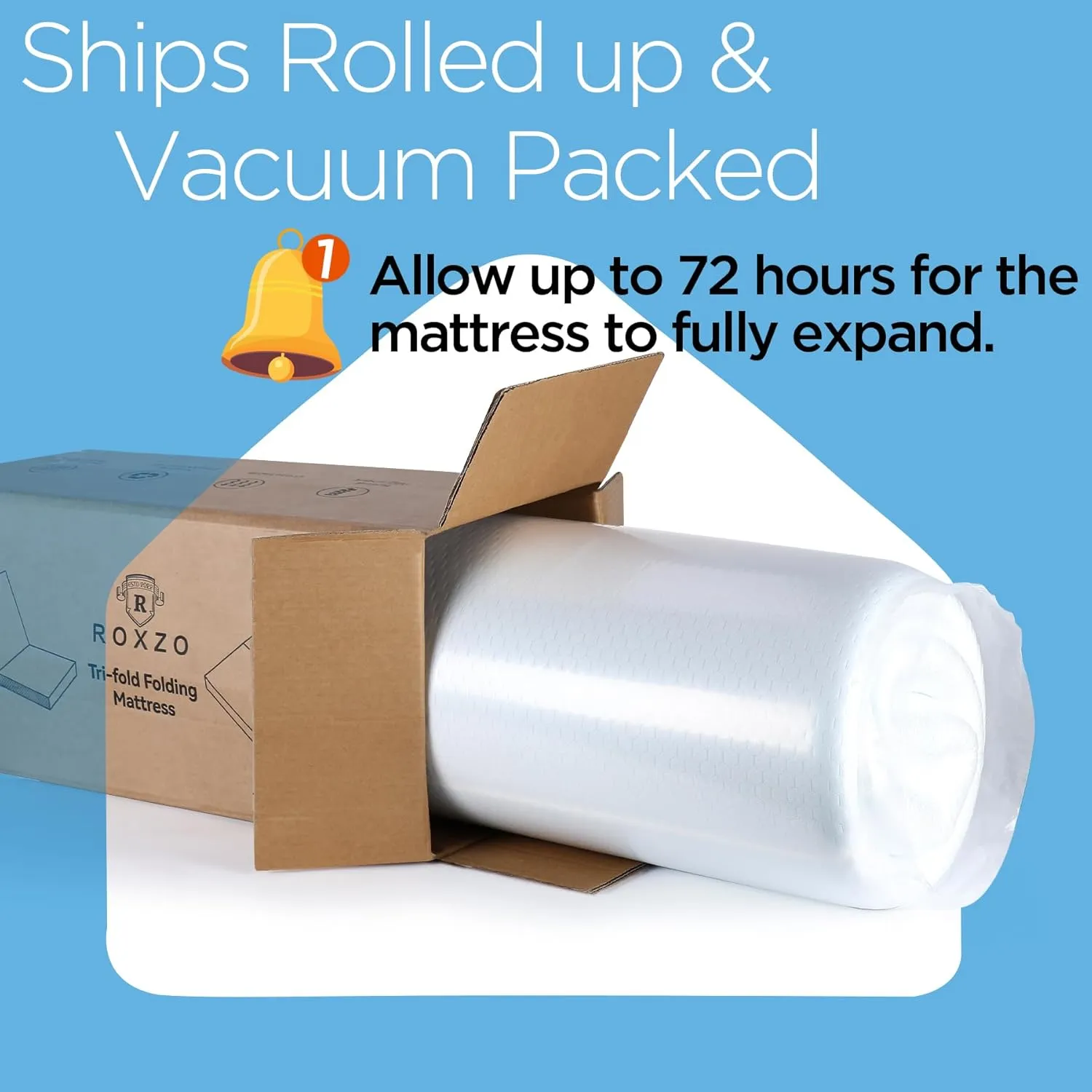 Tri-Fold Memory Foam Mattress, 6 inch Twin Tri-Folding Memory Form Mattress, Collapsible and Washable Cover, Travel and Guest Mat,75"x38"x6"