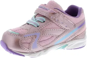 TSUKIHOSHI 3537 GLITZ Strap-Closure Machine-Washable Child Sneaker Shoe with Wide Toe Box and Slip-Resistant, Non-Marking Outsole - For Toddlers and Little Kids, Ages 1-8