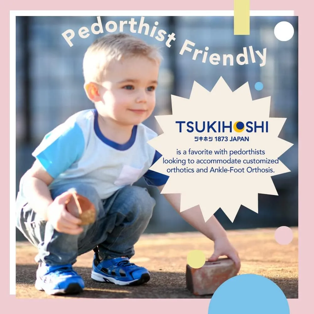 TSUKIHOSHI Storm Kids Shoes - Strap-Closure Machine-Washable Kids Sneakers with Wide Toe Box and Slip-Resistant, Non-Marking Outsoles