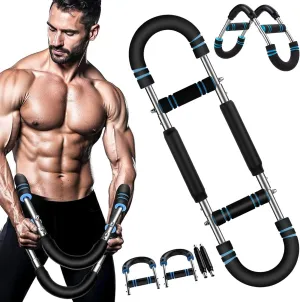 Twister Arm Trainer, Violetfox 40-100lb Adjustable Chest Workout Equipment Arm Exerciser, Portable Power Twister Workout Bar Strength Training Machine Home Fitness Equipment