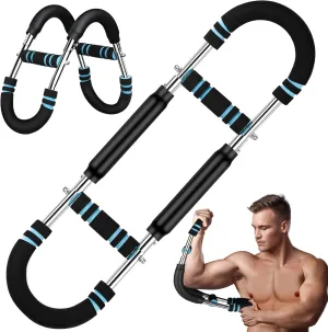 Twister arm Trainer,Chest Workout Equipment,arm and Chest Trainer,Adjustable Spring Workout Bar,for arm Workout Tool，65-110lb 3-Speed Adjustable Chest Workout Equipment Portable Home Fitness Equipment