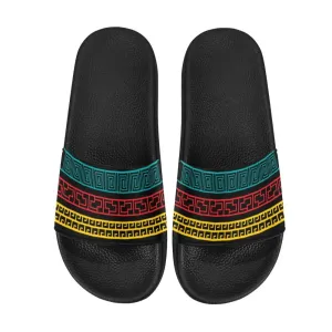 Uniquely You Mens Slide Sandals / Multicolor Print