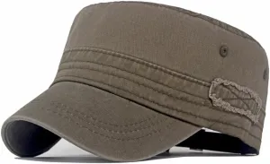 Unisex Washed Cotton Flat Top Military Cadet Army Cap Trucker Hat Military Hats Outdoor Baseball Cap for Men