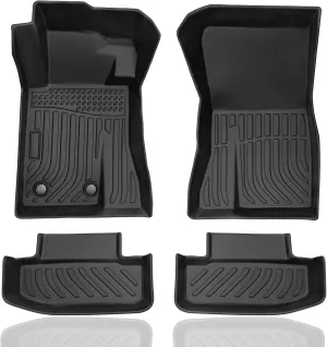 Upgrade Car Floor Mats Compatible for 2015-2024 Mustang, 2021-2023 Mustang Mach 1 Anti-Skid Concave-Convex Cargo Liner Custom for SUV Sedan Car Van Front Rear Floor Mats
