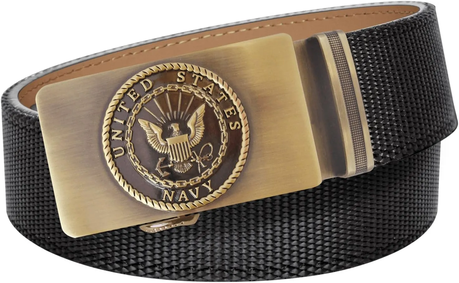 U.S. Navy Black Nylon Weave Slide Belt