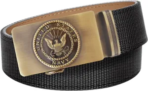 U.S. Navy Black Nylon Weave Slide Belt