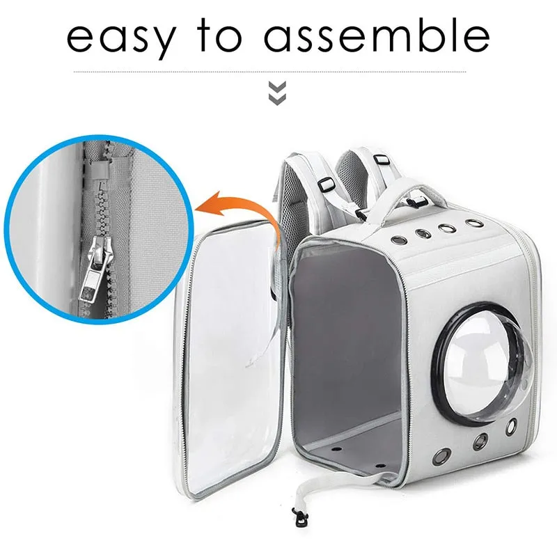 Ventilated Transparent Pet Backpack