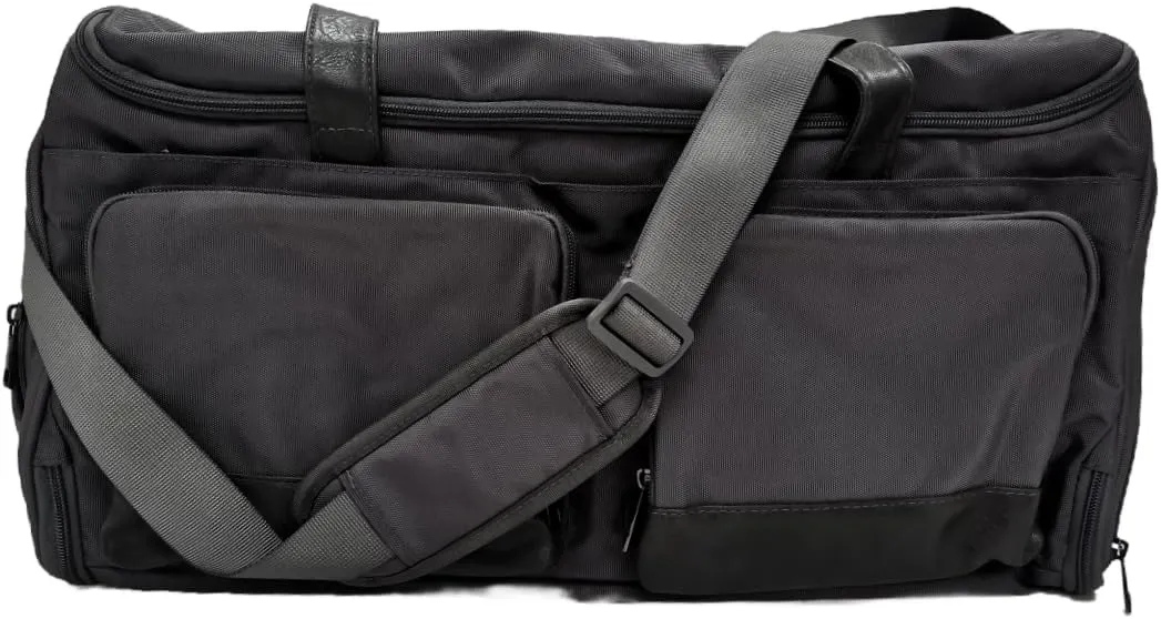 Walnut Tree Gym Bag for Men and Women，5 Way Carry (Hand/Crossbody/Suitcase) Gym Backpack，Waterproof Duffel Bag with Shoe Compartment, Laptop Sleeve and Wet Pocket – Travel，Sports，Hiking& Workout，Grey