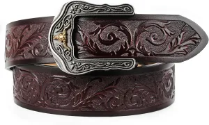 Western Leather Ratchet Belt for Men and Women Classic Design for Casual Wear and Jeans