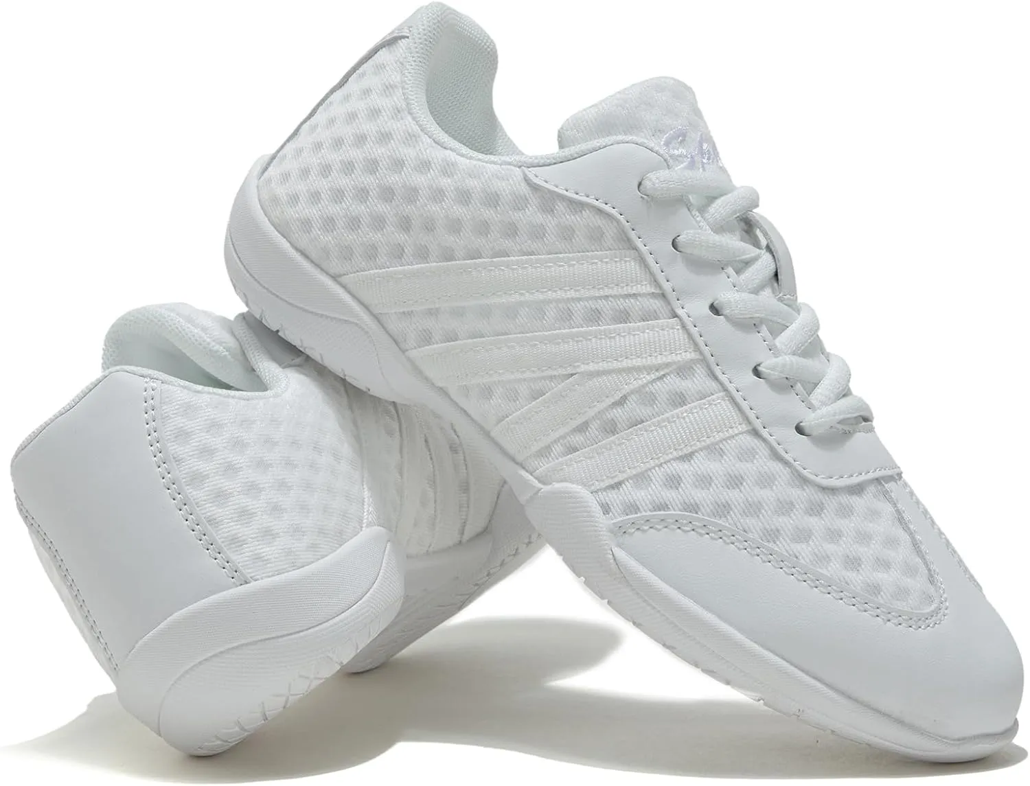 White Cheer Shoes for Girls Womens cheer shoes Youth girls Cheerleading shoes Competition Gear Dance Tennis Sports Training Athletic Comfortable Flats Breathable Soft kids cheer sneakers