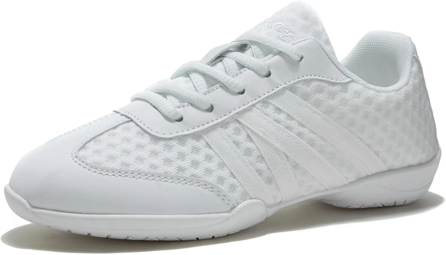 White Cheer Shoes for Girls Womens cheer shoes Youth girls Cheerleading shoes Competition Gear Dance Tennis Sports Training Athletic Comfortable Flats Breathable Soft kids cheer sneakers