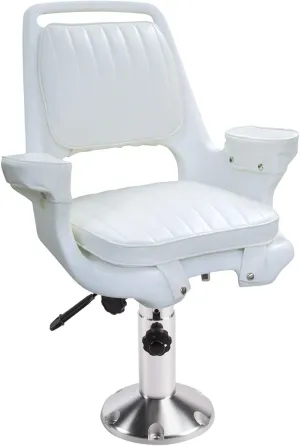 Wise 8WD1007-6-710 Captains Chair with Adjustable Height Pedestal and Seat Slide