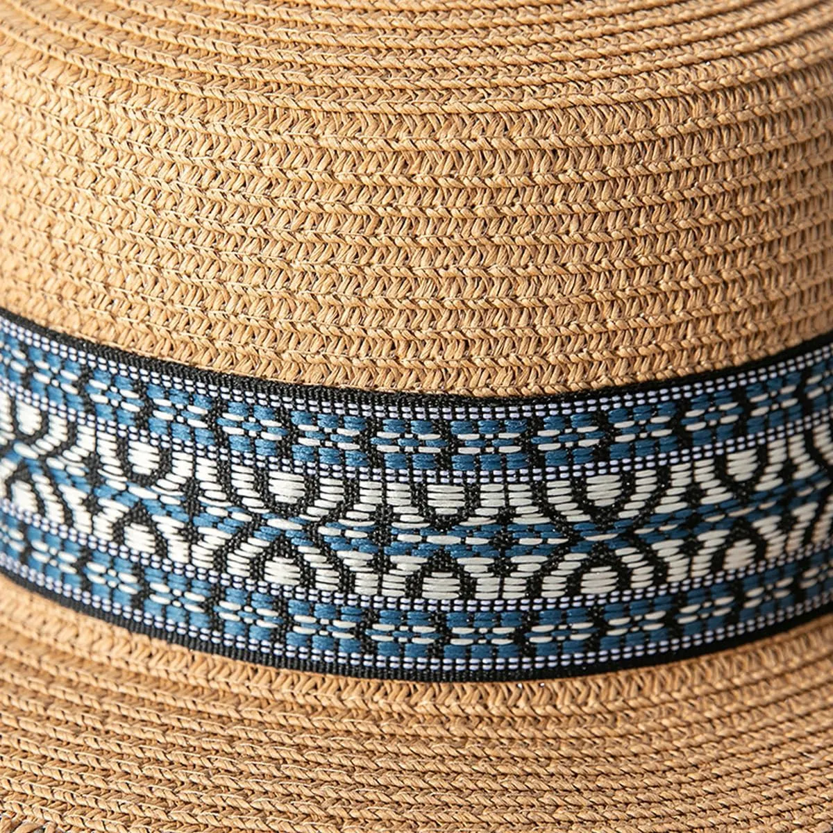 Women Boater Hat 1920s Straw Hat 20s Men Wide Brim Beach Boho Hat