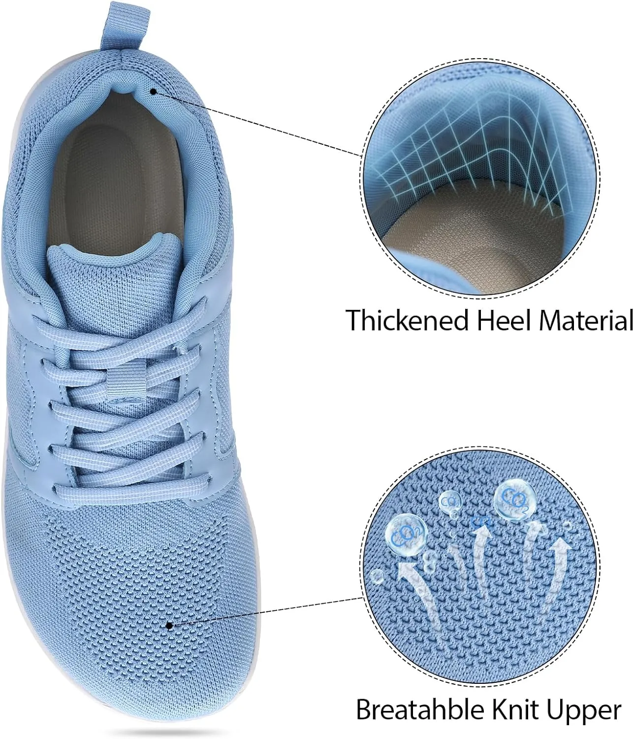 Womens Barefoot Shoes Wide Toe Walking Shoes Minimalist Zero Drop Shoes Breathable Trail Running Sneakers
