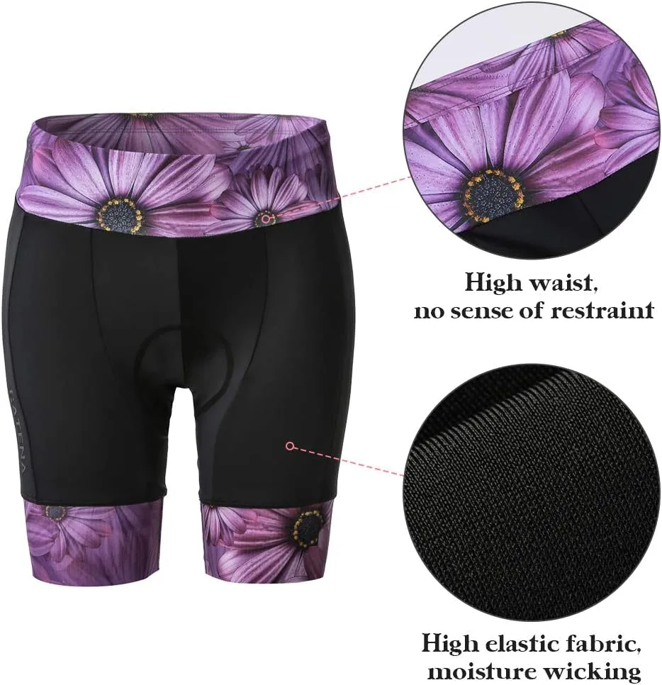 Women's Bike Shorts 3D Padded Cycling Short Pants for MTB Road Bicycle Multi Color
