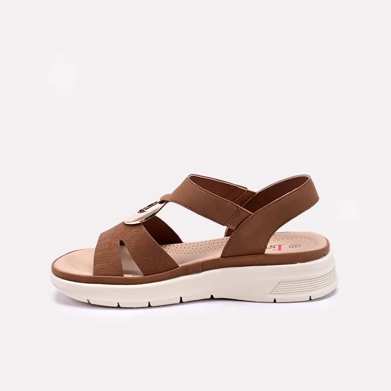 Womens Brown Comfy Casual Sandals 0421551