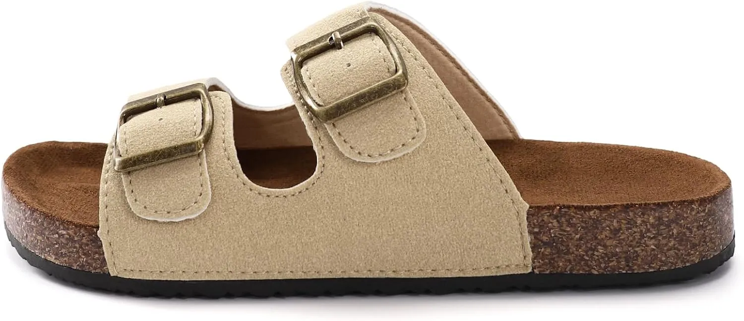 Women's Cork Sandals Comfortable Adjustable Buckle Strap Cork Footbed Arch Support Casual Ease of Wear Outdoor Slide Sandals