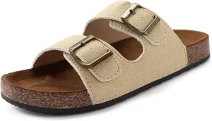 Women's Cork Sandals Comfortable Adjustable Buckle Strap Cork Footbed Arch Support Casual Ease of Wear Outdoor Slide Sandals