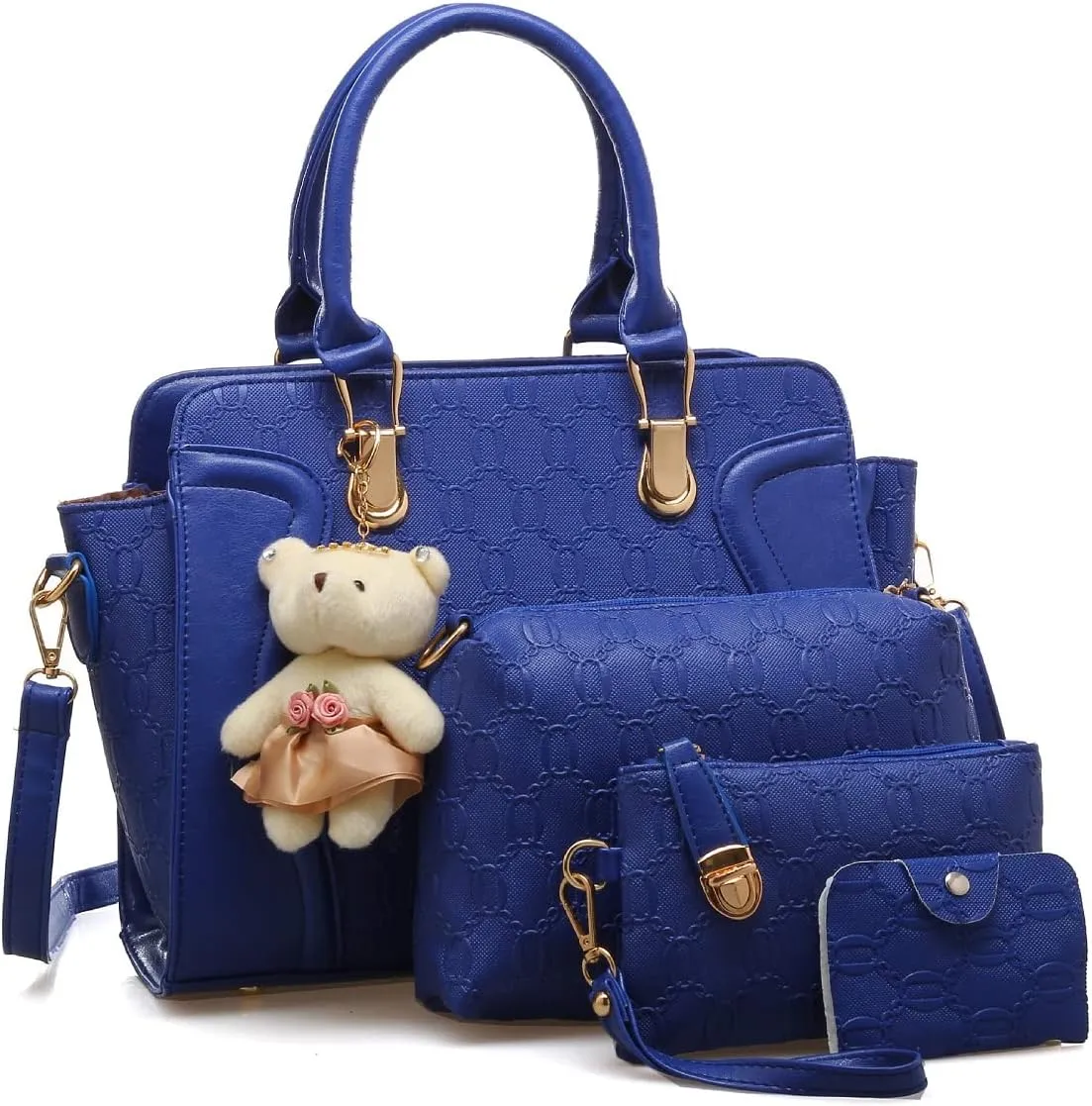 Women's Fashion Handbags Tote Bags Shoulder Bag Top Handle Satchel Purse Set 4pcs