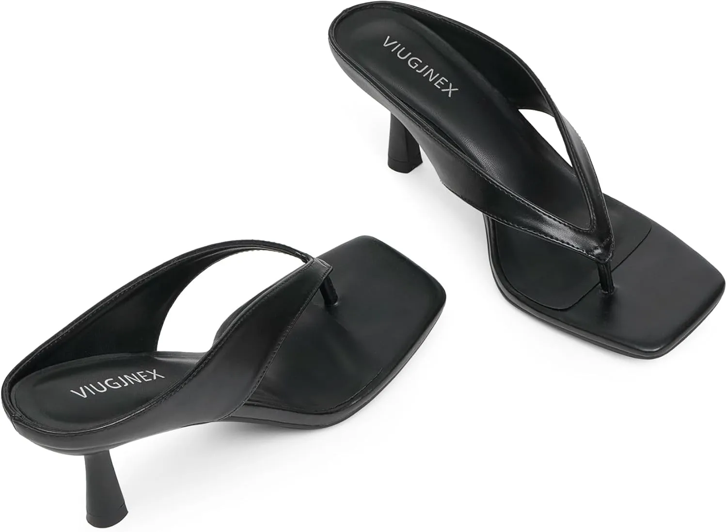 Women’s Kitten Heels Flip Flops Slip On Open Toe Low Heels Thong Square Slide Summer Fashion Party Dress Heeled Sandals for Women