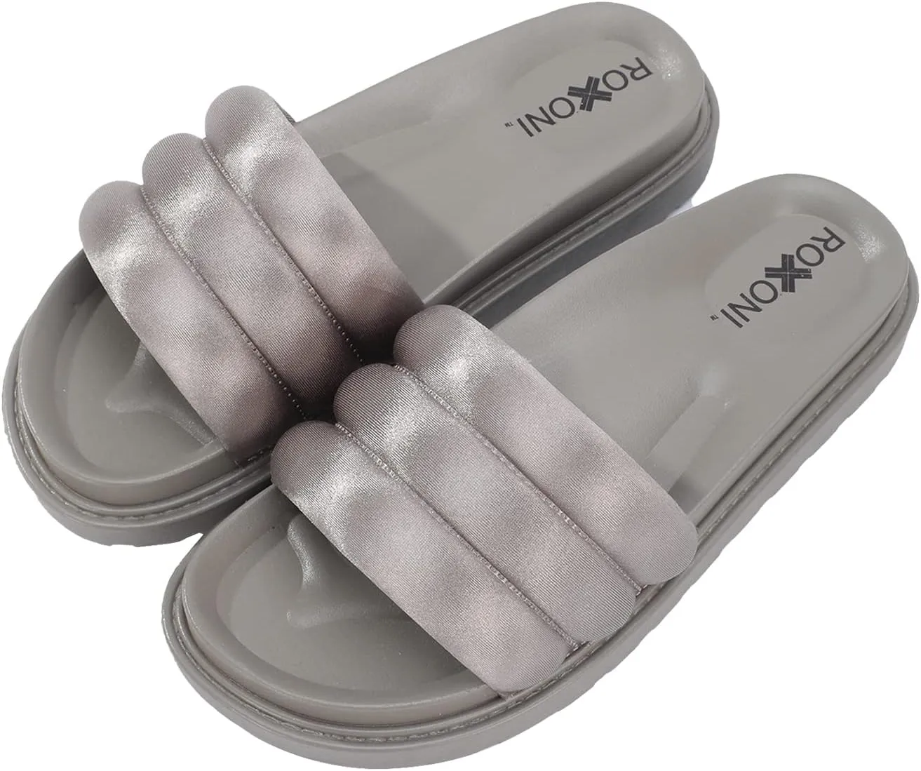 Women’s Padded Strap Slide Sandals; Stylish Open Toe Sandals in 4 Fashionable Colors