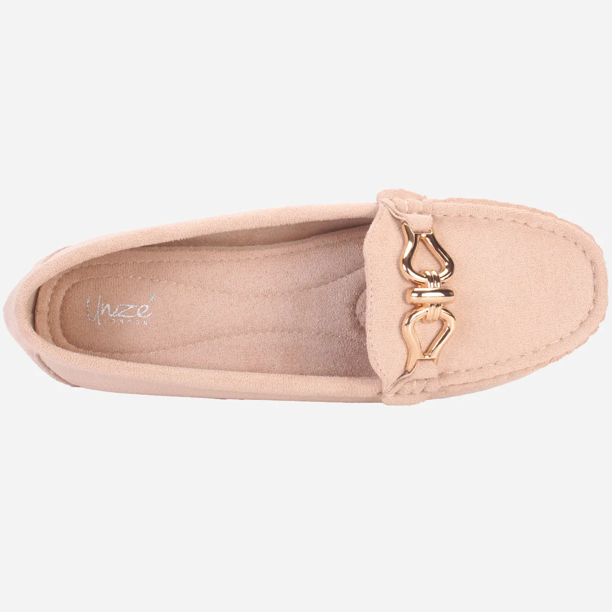 Womens "DOIRE" Flat Comfy Slide In Moccasins