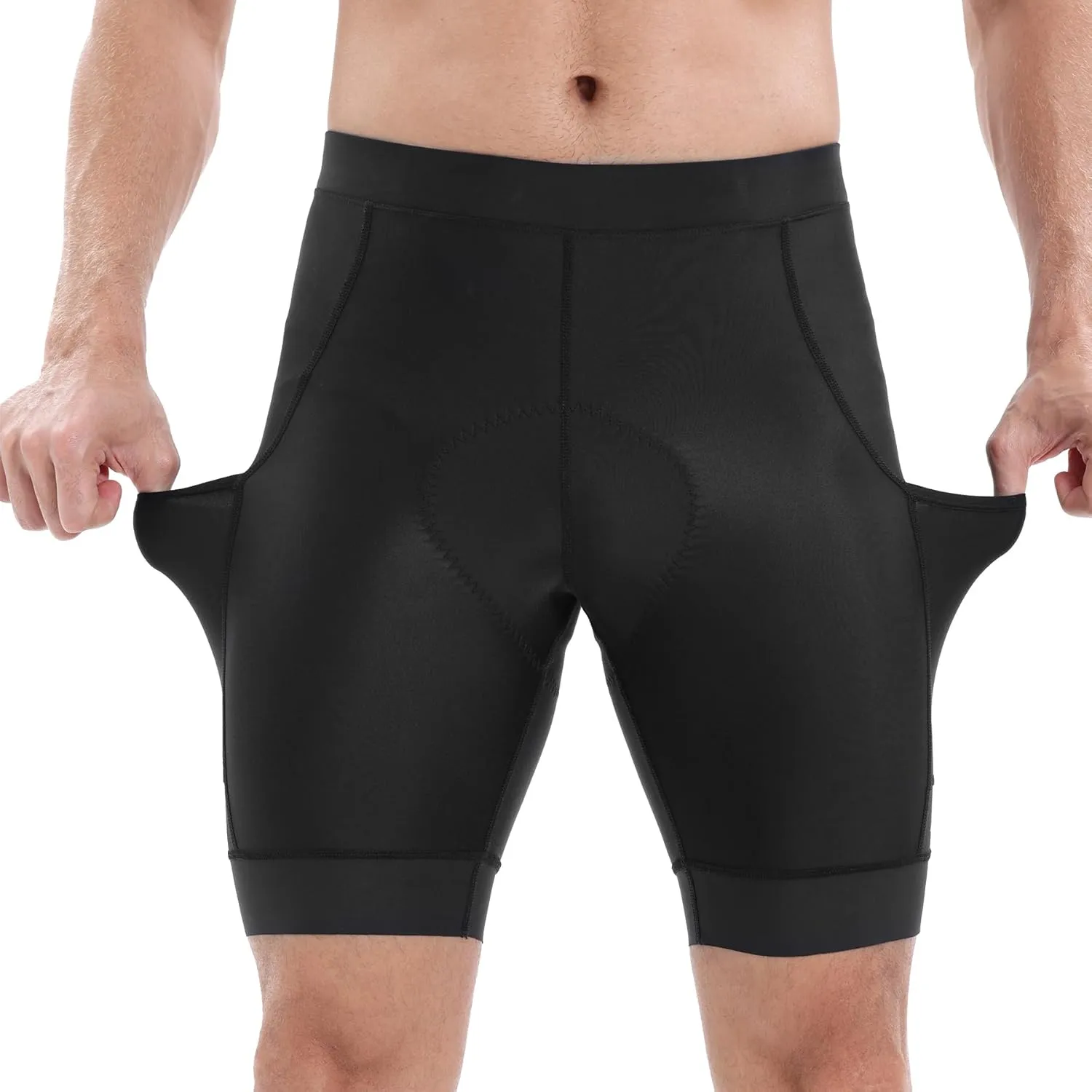 X-TIGER Bike Shorts for Men Padded Anti-Slip Leg Cycling Shorts with Zipper Pockets Mountain Bicycle Riding Road Biking