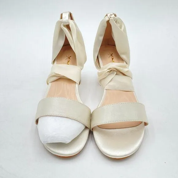 XYD Women Girls Open Toe Strappy Low Block Heel Sandal Pumps Ribbon Ankle Strap
