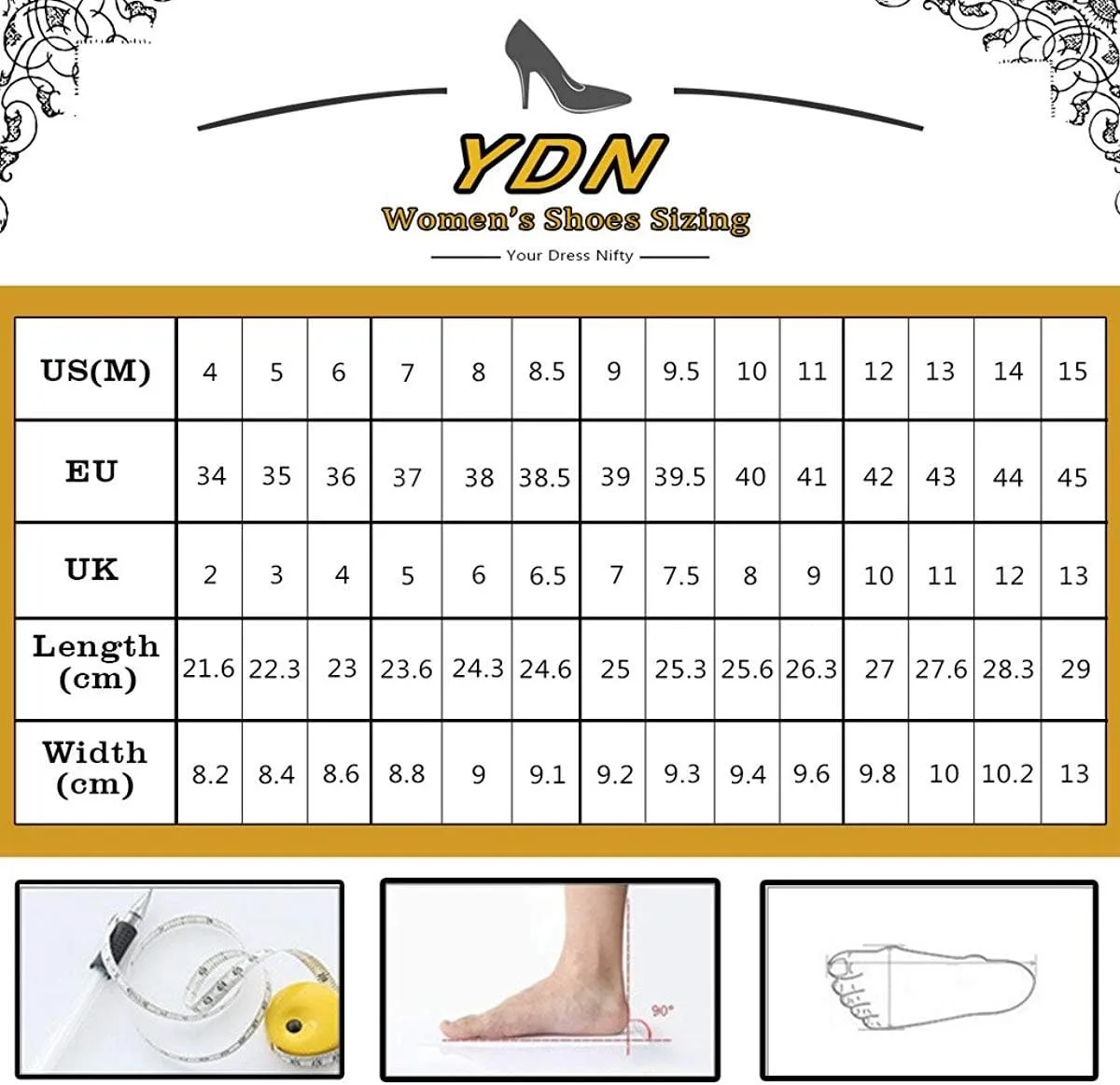 YDN Women's Cone Heel Pointed Toe Slide Mules Slip on V Cut Leather Slide Sandals Clog Dress Shoe Size 4-15 US