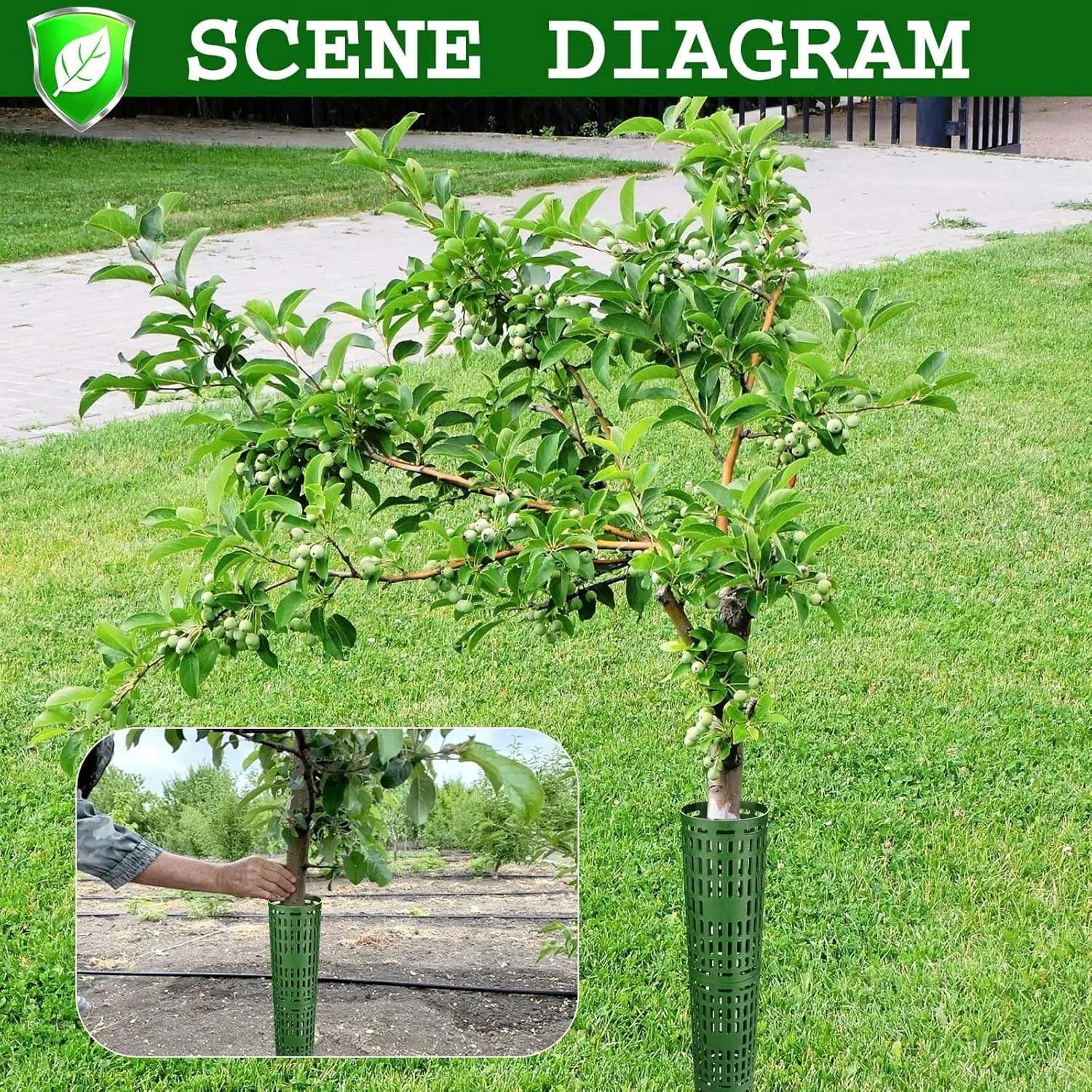 YGAOHF 7 Pack Tree Trunk Protector Guard, Expandable Tree Wraps to Protect Bark, Heavy Duty Tree Protectors from Deer, Tree Guards Trunk Protecter Trimmers, Mowers, Animals Saplings Fruit Trees