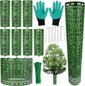 YGAOHF 7 Pack Tree Trunk Protector Guard, Expandable Tree Wraps to Protect Bark, Heavy Duty Tree Protectors from Deer, Tree Guards Trunk Protecter Trimmers, Mowers, Animals Saplings Fruit Trees