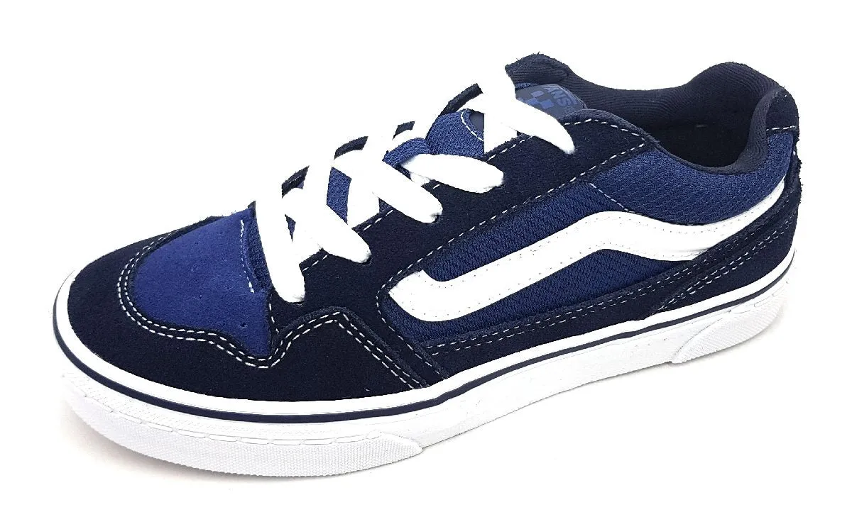 Youths Caldrone Navy Suede Mesh Trainer