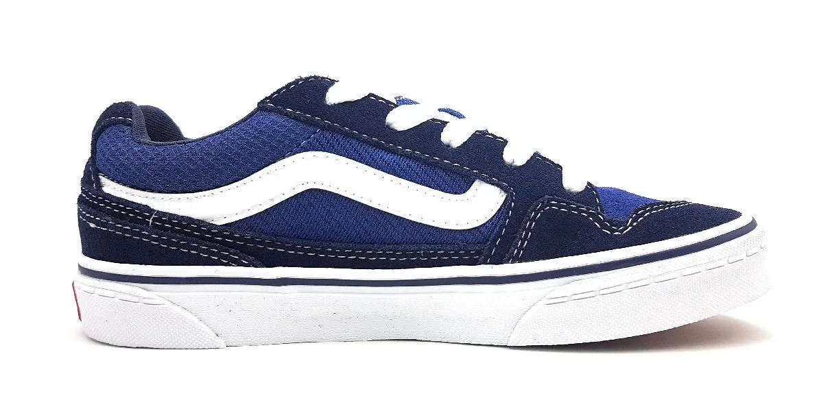 Youths Caldrone Navy Suede Mesh Trainer