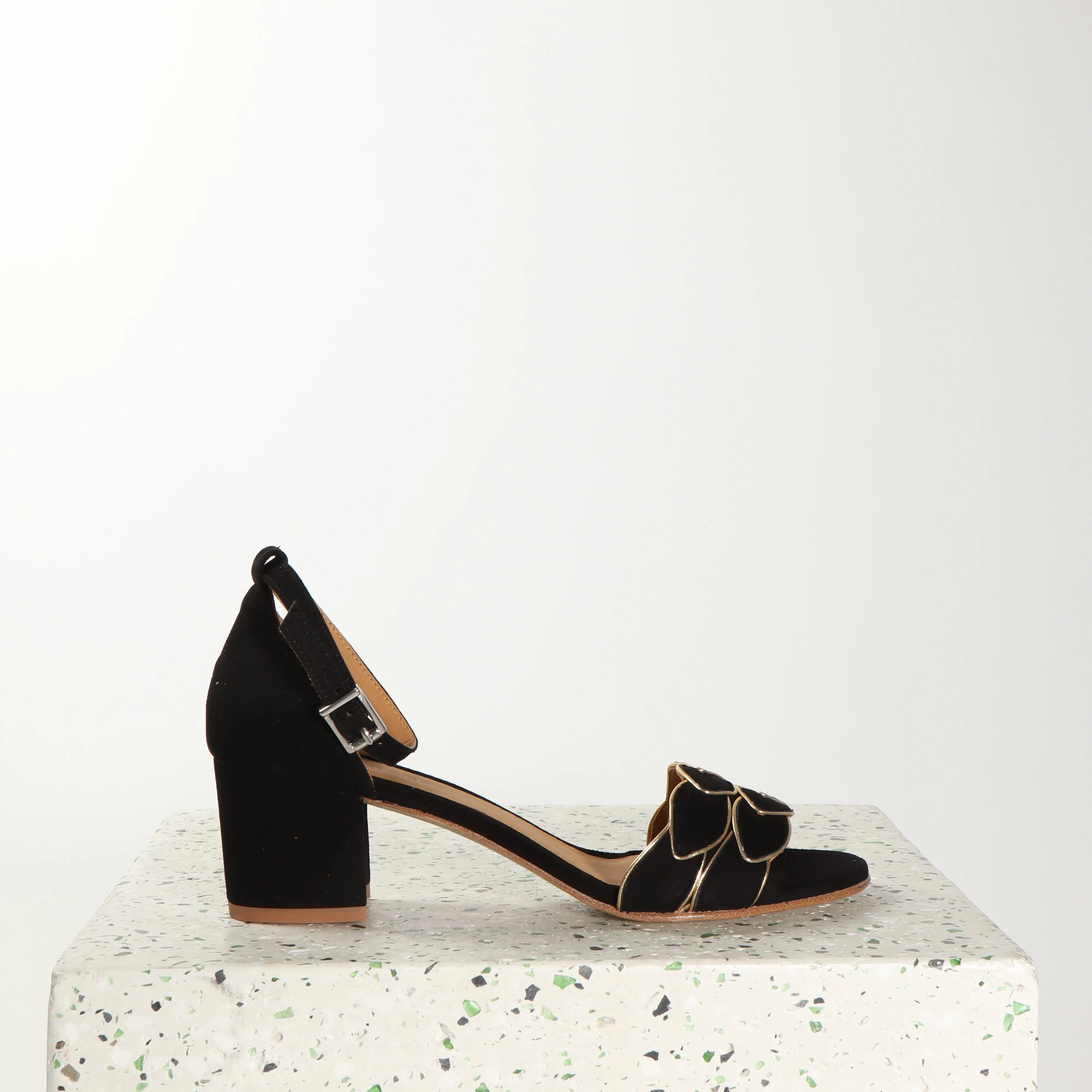 Zoe Suede Black & Gold - last pair 37